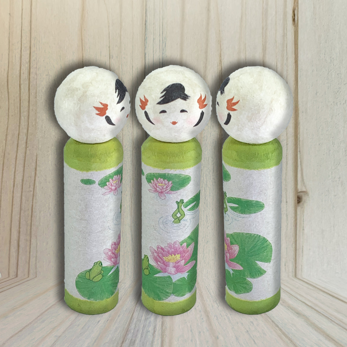 Poupée Kokeshi Papier Summer