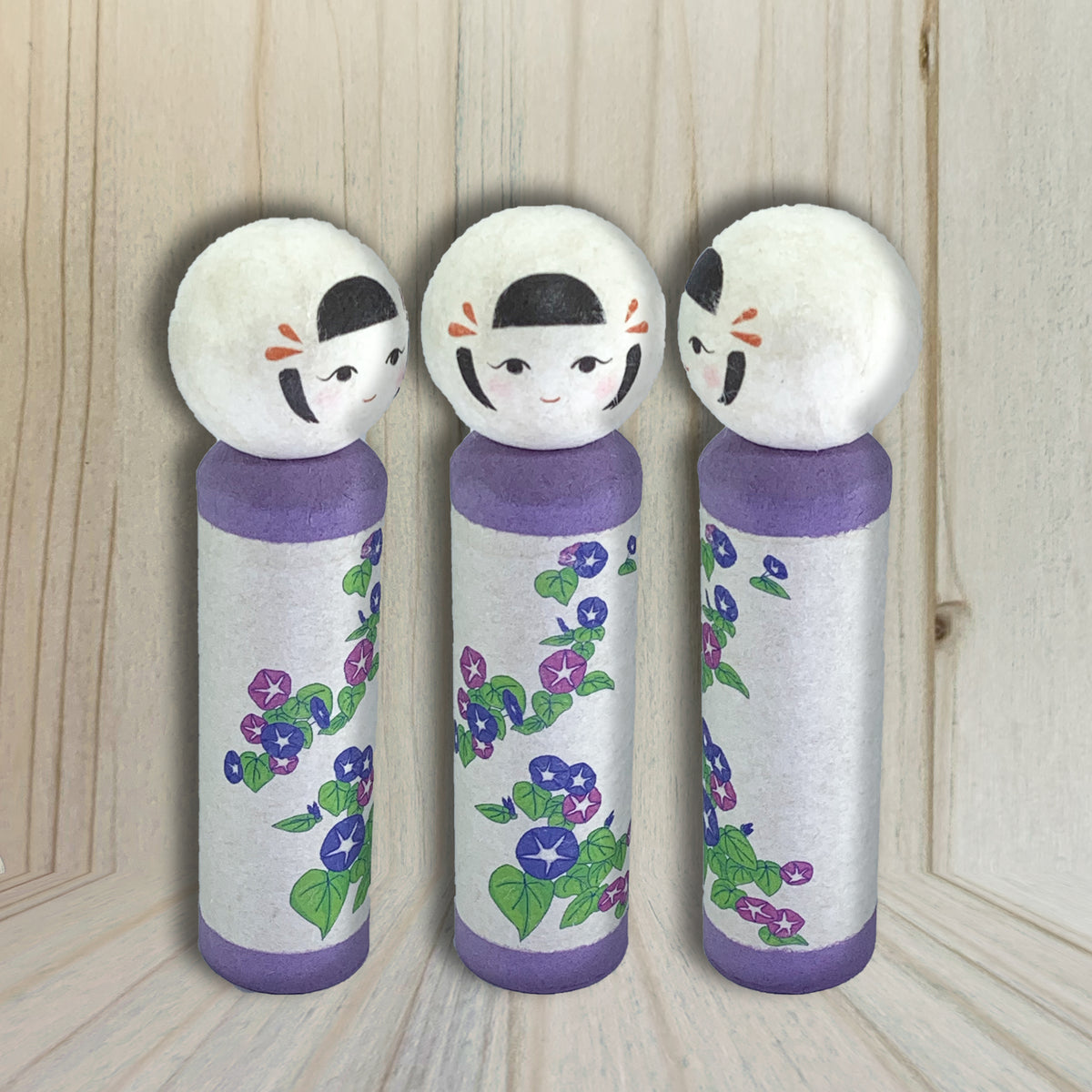 Poupée Kokeshi Papier Summer