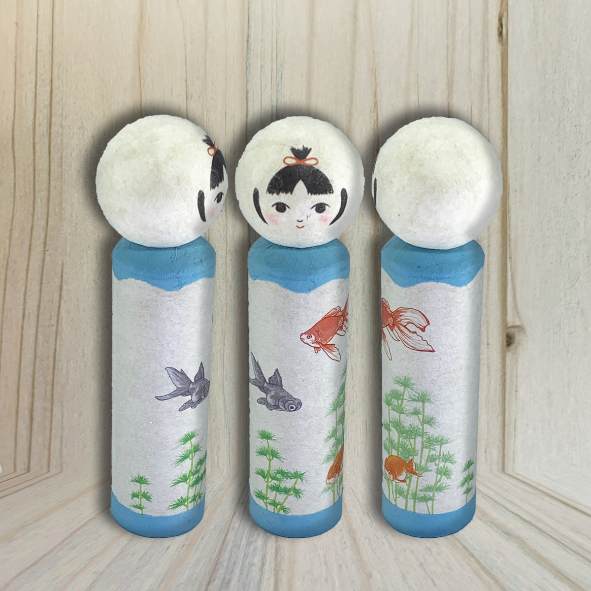Poupée Kokeshi Papier Summer